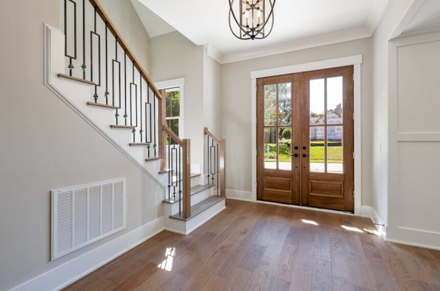 Porte d’entrée avec tierce vitrée